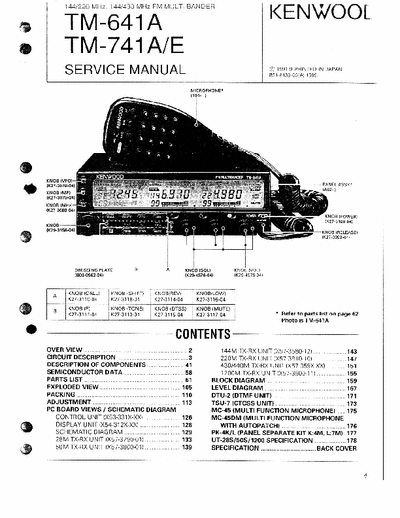 Kenwood TM-641A Service Manual Radio FM 144/220Mhz, 144/430Mhz Multi Bander - (15.061Kb) Part 1/7 - pag. 172